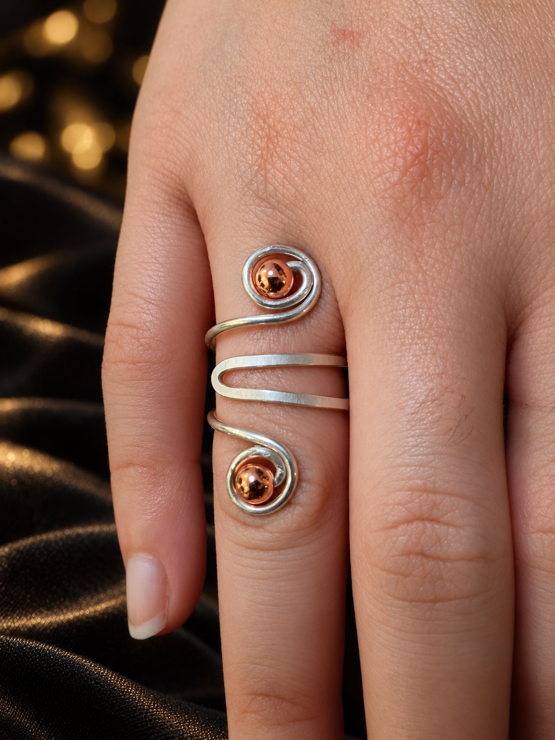 Ember Orbit ring, from the front.